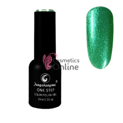 Oja semipermanenta FSM, ONE STEP Color UV/LED 10ml Cod 566 Emerald Glitter